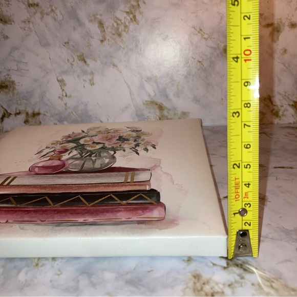 NEW Floral Watercolor Square Canvas Wall Art Feminine Glam Home Decor - Picture 13 of 17